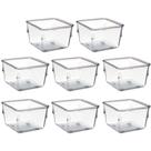 Kit 8 Organizadores Multiuso para Gavetas, Armários, Geladeiras, Pote Acrílico Cristal Acrimet 970