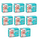 Kit 8 pacotes fraldas infantis com 16 tiras lippy baby - g - total 128 fraldas