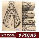 Kit 8 Pano De Prato Cru Master Chef Estampas Nossa Senhora Cozinha Louça Casa Dia a Dia