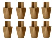 Kit 8 PÃs De MÃ³veis Guarda Roupa Armario Comoda 7cm Marrom