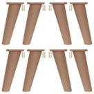 Kit 8 Pé Retrô de Plástico Marrom Resistente para Móveis Cômoda Design Clássico e Fácil Instalação