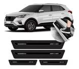 Kit 8 Peça Soleira Creta 2015 A 2021 Platinum Resinada Preta