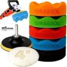 Kit 8 Peças 4 Pol. 100mm Disco Espuma Boina Lã Prato Pino M14 Polimento Automotivo KP7