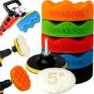 Kit 8 Peças 5 Pol. 125mm Disco Espuma Boina Lã Prato Pino M14 Polimento Automotivo KP8