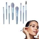 Kit 8 Peças De Pincéis De Maquiagem Pequenos C/ Estojo Para Viagem