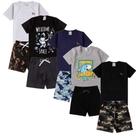 kit 8 peças de roupas são 4 conjuntos masculino infantil bebê nenem menino verão bermuda e camisa ta