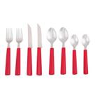 Kit 8 Peças Faqueiro Talheres Inox Riviera Brinox Vermelho Kit 8 Peças Faqueiro Talheres Inox Riviera Brinox Vermelho