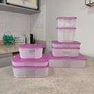 Kit 8 Peças Freezer Mate com Tampa Roxa - Tupperware