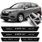 Kit 8 peças soleira de porta resinada honda hr-v - preta