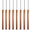 Kit 8 Pendente Luminária Tubo Cobre 50 Cm