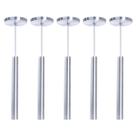 Kit 8 Pendente Tubo Alumínio Escovado 30cm LED Branco Quente