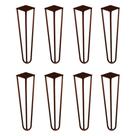 Kit 8 Pés de Metal 30 CM Hairpin Legs Mesa de Canto Rack e Puffs Bronze G41