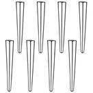 Kit 8 Pés de Metal 60 CM Hairpin Legs Mesa de Canto Aparador Preto G41