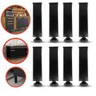 Kit 8 Pés Para Armário de Cozinha Vap Regulável Gabinete Pia Cor Preto