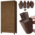Kit 8 Pes Para Moveis E Pe Para Guarda Roupa 7cm Parafusos