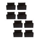 Kit 8 Pés Plátisco Retangular 5x10 Cm Preto Kit 8 Pés Plátisco Retangular 5x10 Cm Preto
