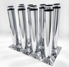 Kit 8 Pés Tubular 20cm Cromado, Armários De Cozinha, Sofás