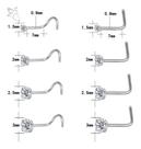 Kit 8 Piercing Nariz Nostril Atacado Pedra Zirconia Pt D Luz