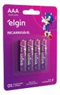 Kit 8 Pilha Recarregável Aaa 1000mah Elgin