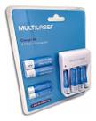 Kit 8 Pilhas Recarregaveis AA +4 AAA +4 Mais Carregador de Pilha AA e AAA Bivolt CB093