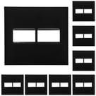 Kit 8 Placa 4x4 2 Módulos Preta 618511PT Legrand PialPlus+