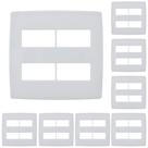 Kit 8 Placa 4x4 4 Módulo Distanciados PialPlus Branco
