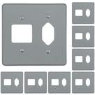 Kit 8 Placa 4x4 Cinza Pial 54392 Tomada + 2 Interruptor Kit 8 Placa 4x4 Cinza Pial 54392 Tomada + 2 Interruptor
