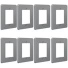 Kit 8 Placa Espelho 4x2 Cinza Silentoque 8503 Pial Kit 8 Placa Espelho 4x2 Cinza Silentoque 8503 Pial