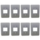 Kit 8 Placa Espelho 4x2 Silentoque 8502 Cinza 2 Postos Kit 8 Placa Espelho 4x2 Silentoque 8502 Cinza 2 Postos