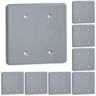 Kit 8 Placa / Espelho 4X4 Cega Silentoque Pial Cor Cinza