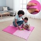 Kit 8 Placa Tapete Infantil Peça EVA Estilo Tatame 50x50cm 10mm 2m² Emborrachado Crianças Bebes Exercícios Academia Yoga Pilates Impermeável