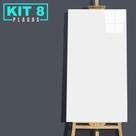 Kit 8 Placas Adesiva Autocolante Revestimento 3D Marmorizado Branco Super White