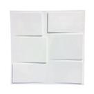 Kit 8 Placas Revestimento 3D Para Parede 50x50cm Turmalina Ouro Fino Branco