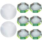 Kit 8 Plafon Taschibra Jurerê 30cm Redondo Branco E27 Bivolt