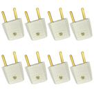 Kit 8 Plug Adaptador 2P Cinza 10A/250V Pial Legrand 51076
