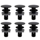 Kit 8 Plug Tapa Furo Preto Acabamento Redondo Torneira Balcão Parede Bidê Blukit 50mm