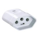 Kit 8 Plugue Femea 2P+T 10 A 250 V Tramontina Branco