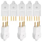 Kit 8 plugue macho 10a 2p+t 180 250v margirius branco