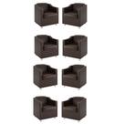 Kit 8 Poltronas para Salão Recepção Balaqui Decor
