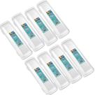 Kit 8 Porta Escova De Dentes Plástico Sanremo Transparente