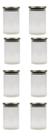 Kit 8 Pote De Vidro Com Tampa Hermética Inox 900ml Multiuso