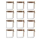 Kit 8 Pote Hermético Mantimento Armazenamento De Vidro Com Tampa e Colher de Bambu 650mL Kit 8 Pote Hermético Mantimento Armazenamento De Vidro Com Tampa e Colher de Bambu 650mL