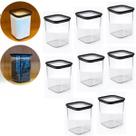 Kit 8 Pote Hermético Organizador Mantimentos 1 L Acrílico Kit 8 Pote Hermético Organizador Mantimentos 1 L Acrílico