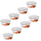 Kit 8 Potes 950ml de Vidro Marmita Tampa Hermetico Não Vaza