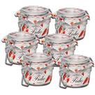 KIT 8 Potes de Vidro Hermético Original FIDO Terrina 125 ml 80 mm Multiuso