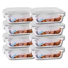 Kit 8 Potes De Vidro Marmita C/ Tampa Hermético 640ml Oferta