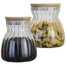 Kit 8 Potes hermético Recipiente Com Tampa Bambu 1L e 450ml