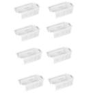 Kit 8 Potes Hermético Slim Multiuso 2.570 ML Branco Kit 8 Potes Hermético Slim Multiuso 2.570 ML Branco