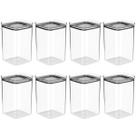 Kit 8 Potes Herméticos 3,5L Porta Mantimentos Ou Block Plást Kit 8 Potes Herméticos 3,5L Porta Mantimentos Ou Block Plást