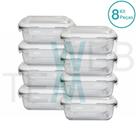 Kit 8 Potes Herméticos Marmita de Vidro Retangular 640ml Tampa BPA Free: Armazenar Alimento e Organização de Casa com Sustentabilidade e Praticidade Kit 8 Potes Herméticos Marmita de Vidro Retangular 640ml Tampa BPA Free: Armazenar Alimento e Organização de Casa com Sustentabilidade e Praticidade